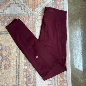 Burgundy Lululemon Leggings